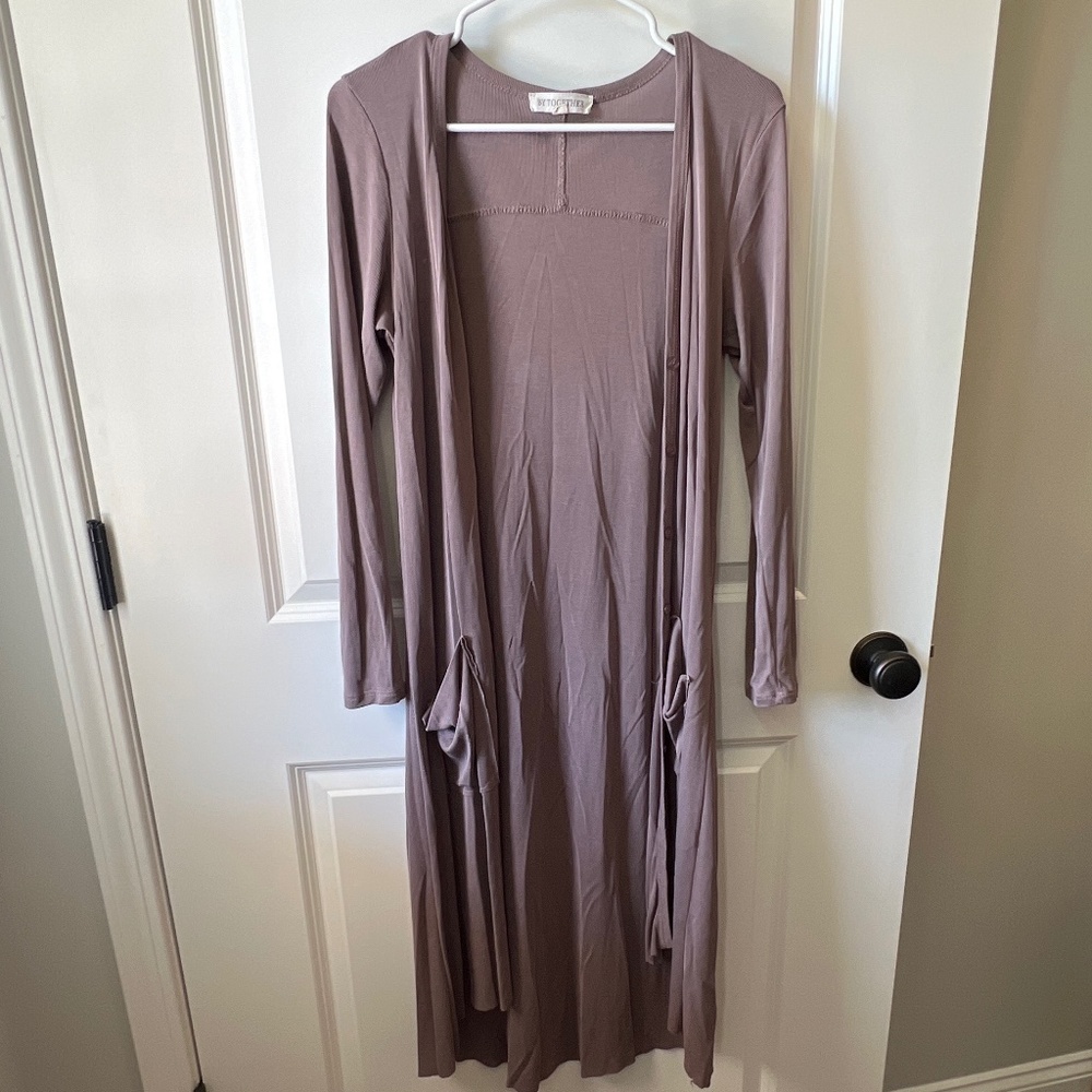 Taupe Maxi-Cardi